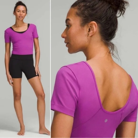 lululemon athletica Tops - Lululemon Aligh T-Shirt Vivid Plum Size 8